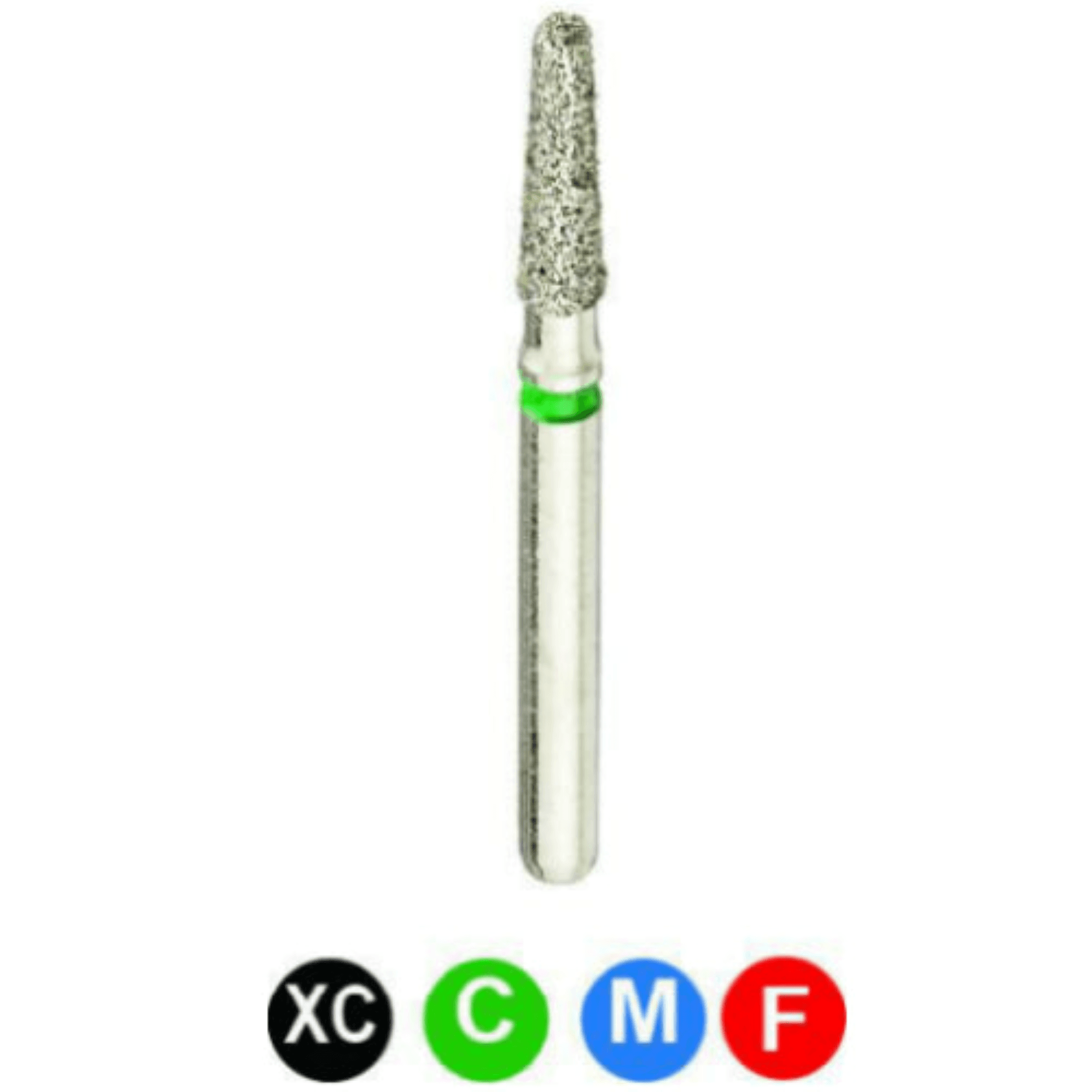 CrossTech Diamond Burs, FG, Flat End Taper, Coarse, Green, 1.6 mm, 846-016C, 5/Pk - Diamond Burs, FG, Flat End Taper, Coarse, Green, 1.6 mm, 846-016C, 5/Pk, B4SSC - Image 1