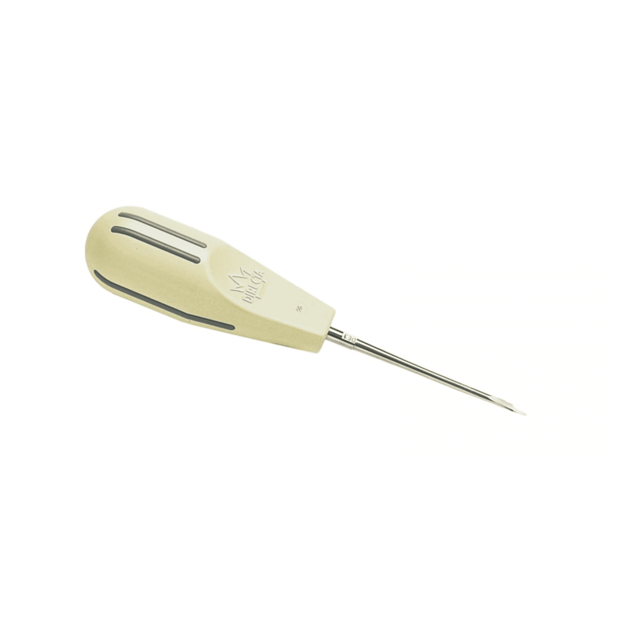 Directa Luxator Dual Edge Periotome, 3 mm to 1.5 mm Straight Blade, Aqua Handle with Gray Stripes - Directa - Luxator, Dual Edge 3 mm to 1.5 mm Straight Blade Aqua Handle with Gray Stripes - Image 1