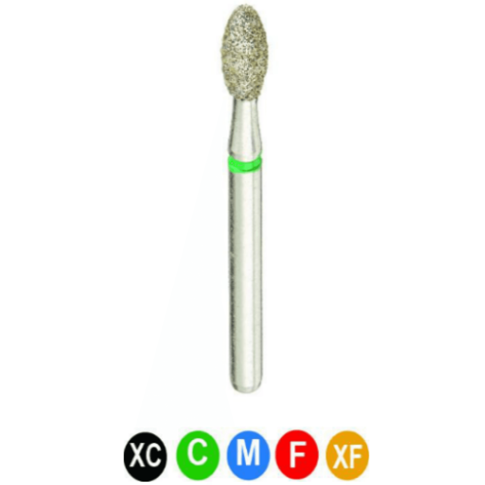 CrossTech Diamond Burs, FG, Football, Fine Grit, Red Ring, 2.1 mm, 379-2.1F, 5/Pk, C15RMSF - Diamond Burs, FG, Football, Fine, Red, 2.1 mm, 379-2.1F, 5/Pk, C15RMSF - Image 1