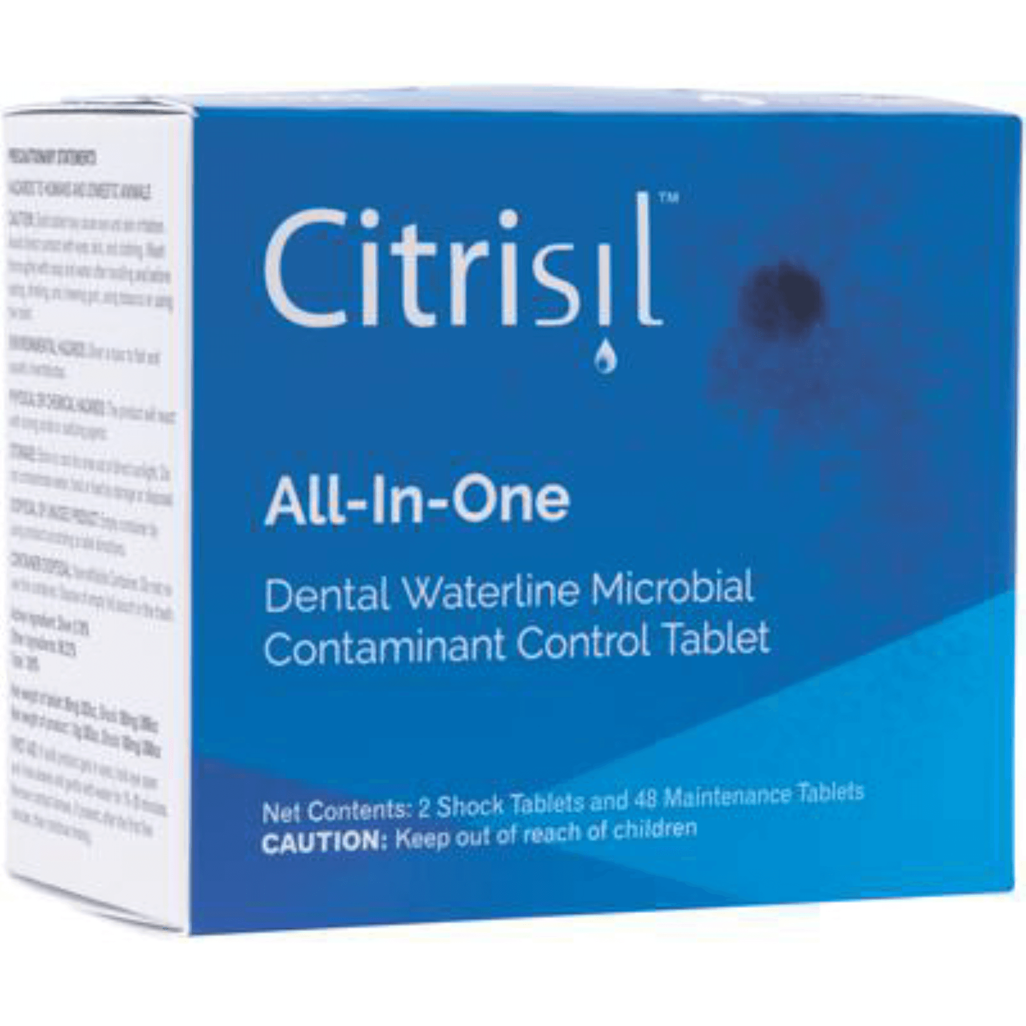 Sterisil CitriSil Blue Dental Waterline Treatment Tablets, 2L Bottles, 50/Box (2 Shock + 48 Maintenance), C50-2B - Citrisil Dental Waterline Treatment Tablets - Image 1