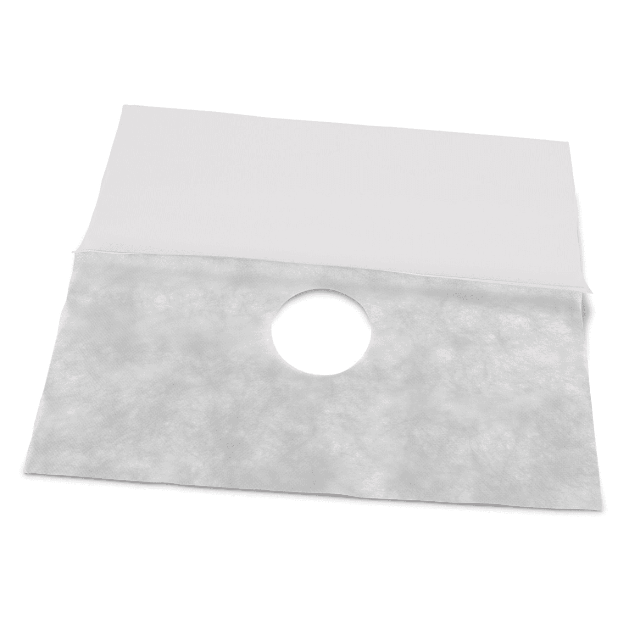 Practicon White Disposable Face Drapes, Polypropylene Lower Half & See-Through Netting, 50/Box, 701412W - White Disposable Face Drapes With Polypropylene Fabric Lower Half & See-Through , 701412W - Image 1