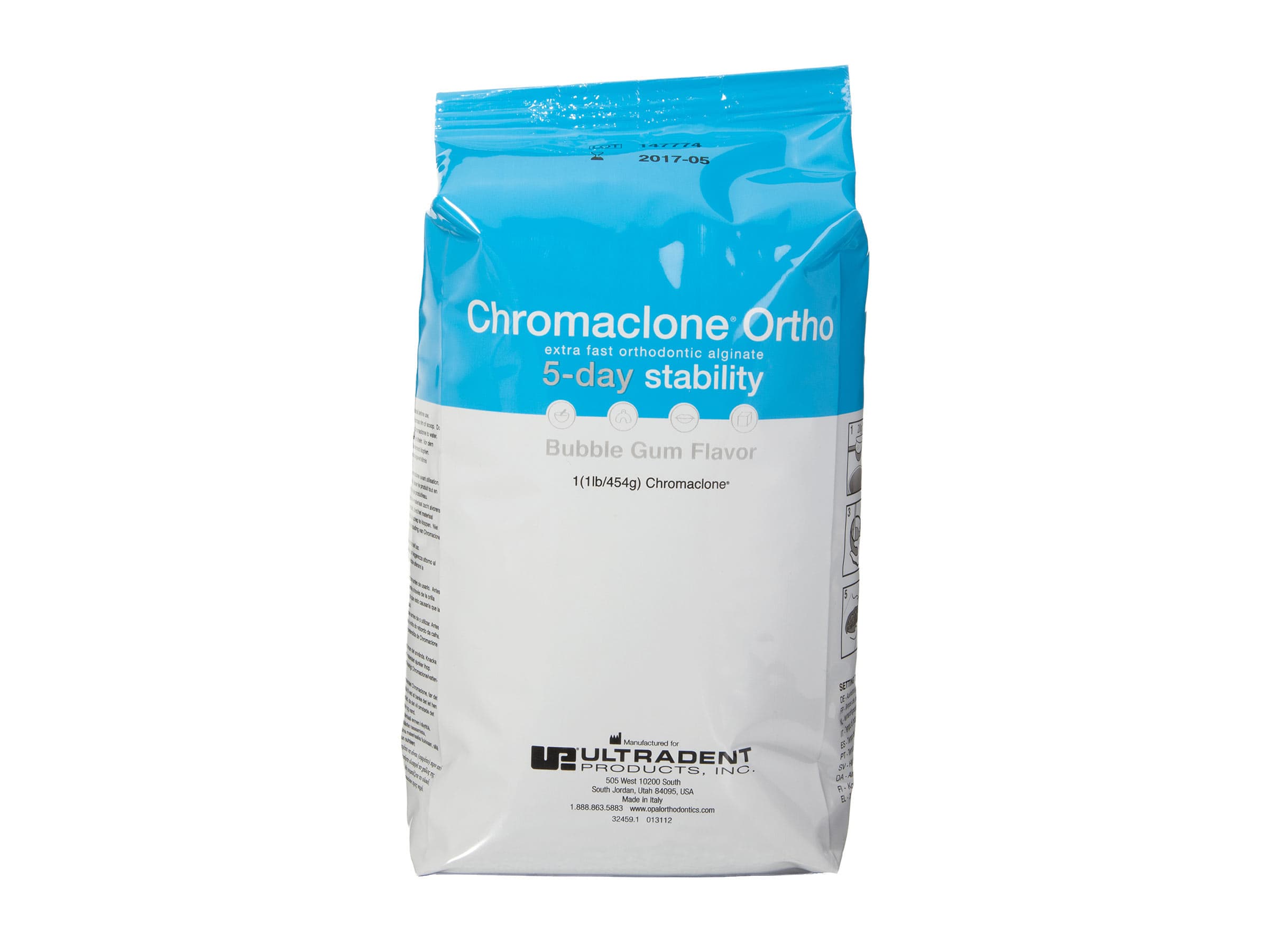Chromaclone Ortho 5-Day Alginate Impression Material, Bubble Gum Flavor, 1 lb Bag - Chromaclone Ortho 5-day - Image 1