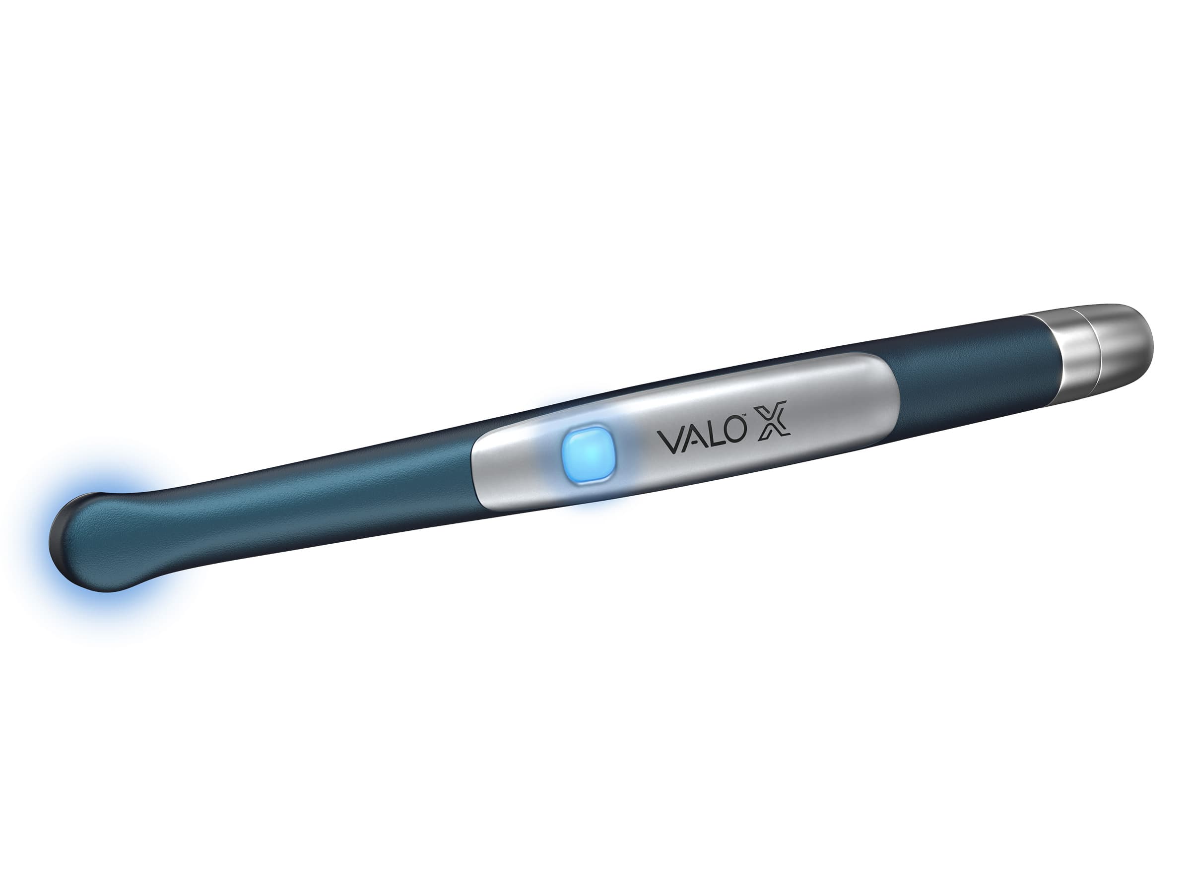 Ultradent VALO X LED Curing Light Kit, Twilight Blue, with Diffuser Lens, 2 Rechargeable Batteries, Charger, Shield, Barrier Sleeves, and Power Supply - VALO X LED Curing Light Kit - Image 1