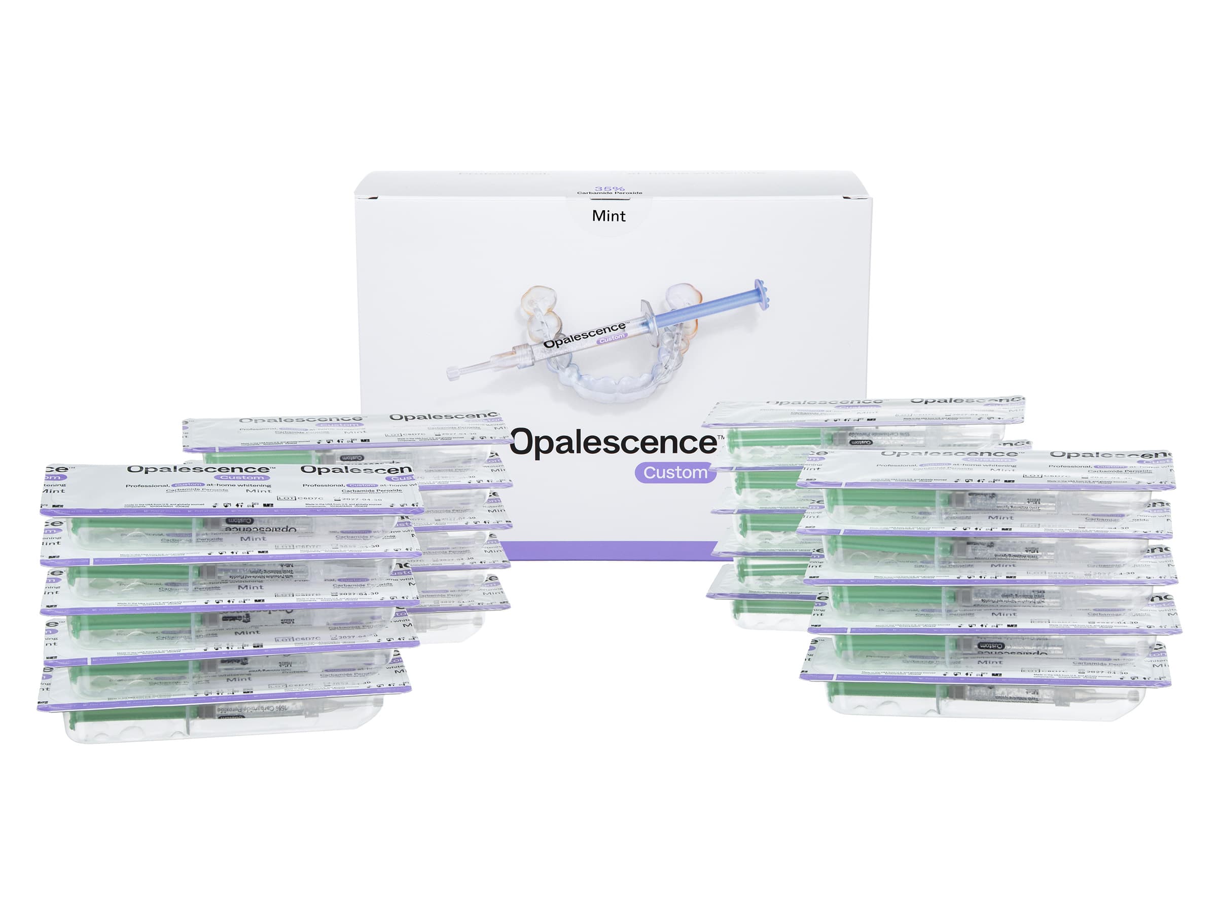 Opalescence Custom 35% Mint Whitening Gel Syringes, 1.2 ml, 40/Pk - Opalescence Custom - Image 1