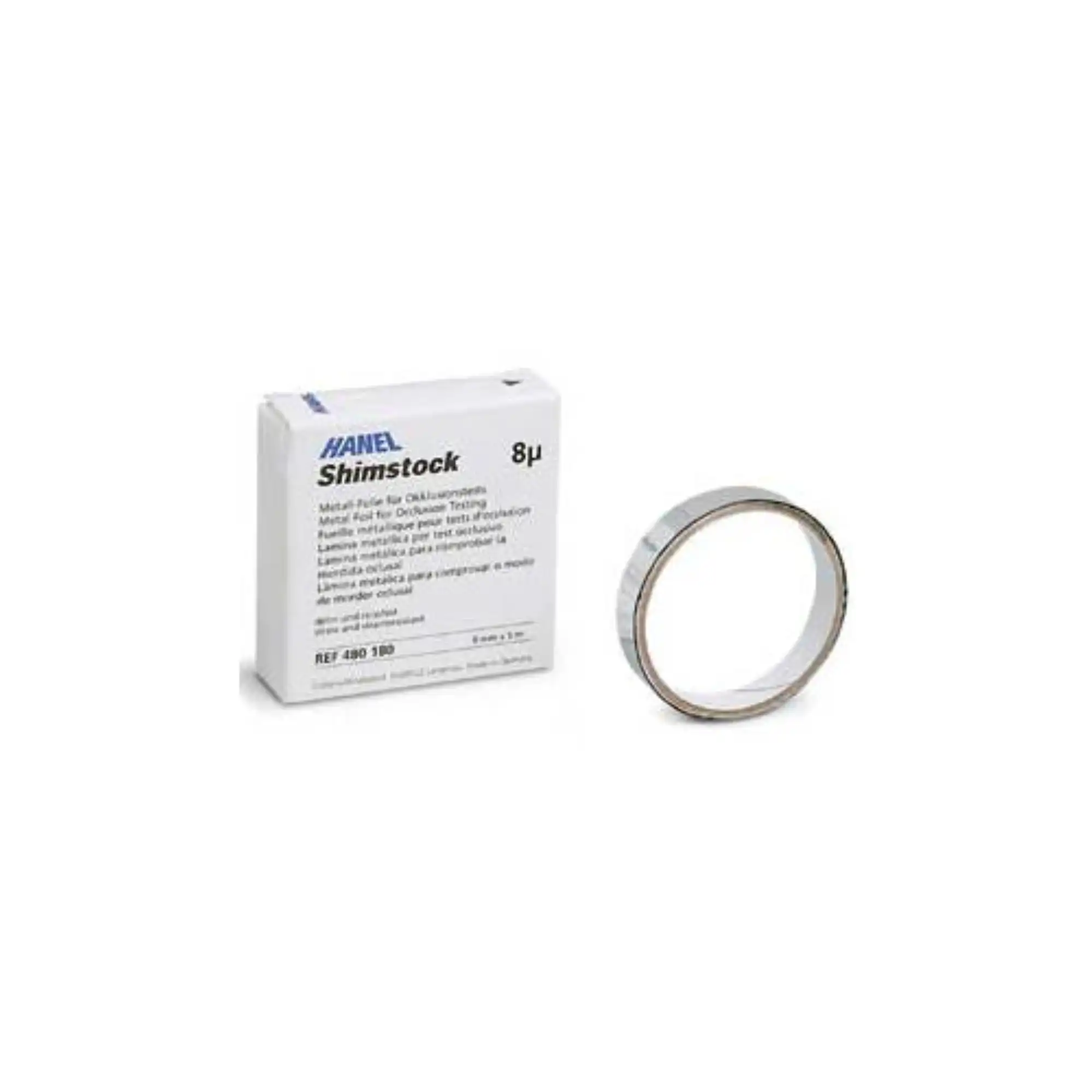 Hanel Shimstock Foil, 8 Micron, 8 mm x 15 ft Roll, Colorless, 1 Roll/Pk, 480180 - Hanel Shimstock Foil (Colorless) - Image 1