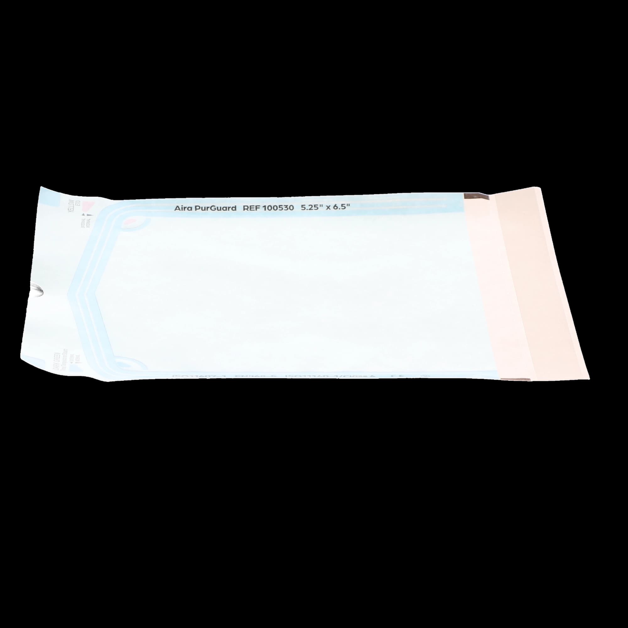 Aira Self-Sealing Sterilization Pouch, Class 4, Paper/Blue Film, 5.25" x 6.5", 200/Box, 100530 - Sterilization Pouch, Class 4, Self-Sealing, Blue Film, 5.25" x 6.5" 200/Pack, 100530 - Image 1