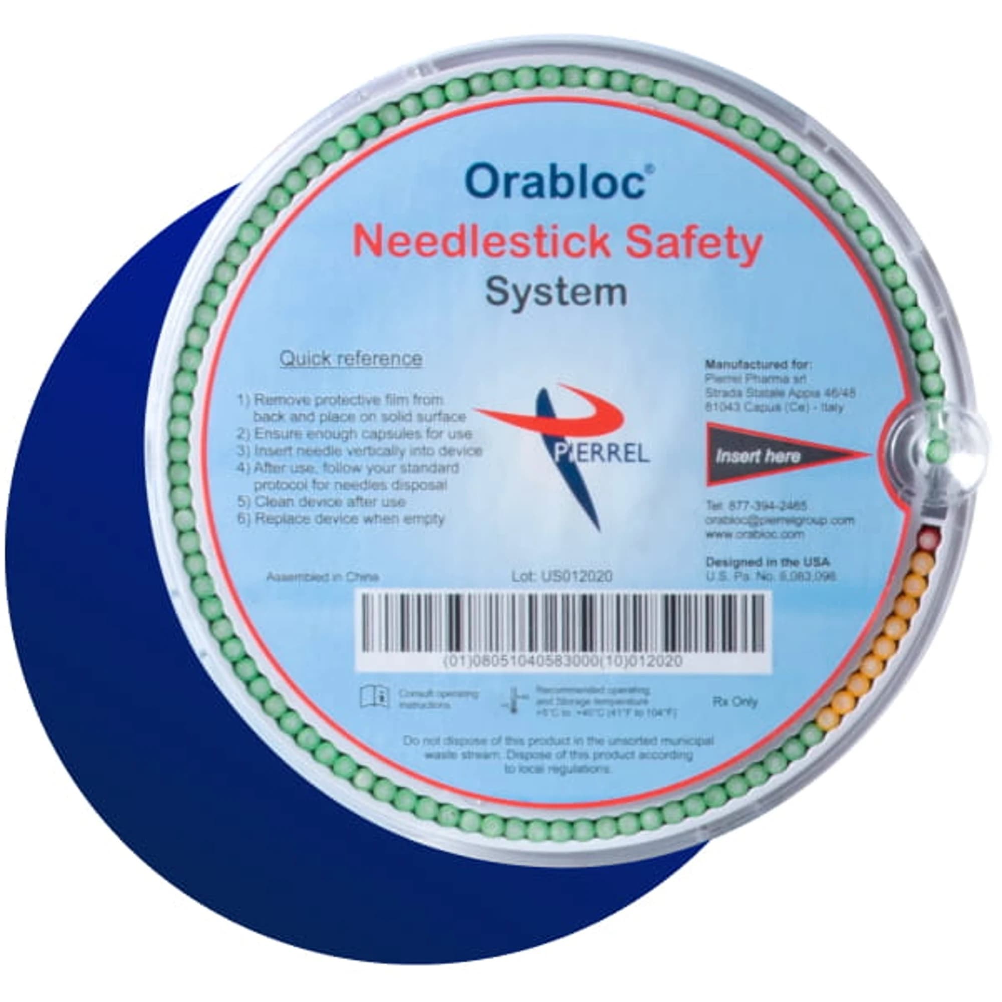 Orabloc Needlestick Safety System, 100 Protective Capsules per Pack - Orabloc Needlestick Safety System - Image 1