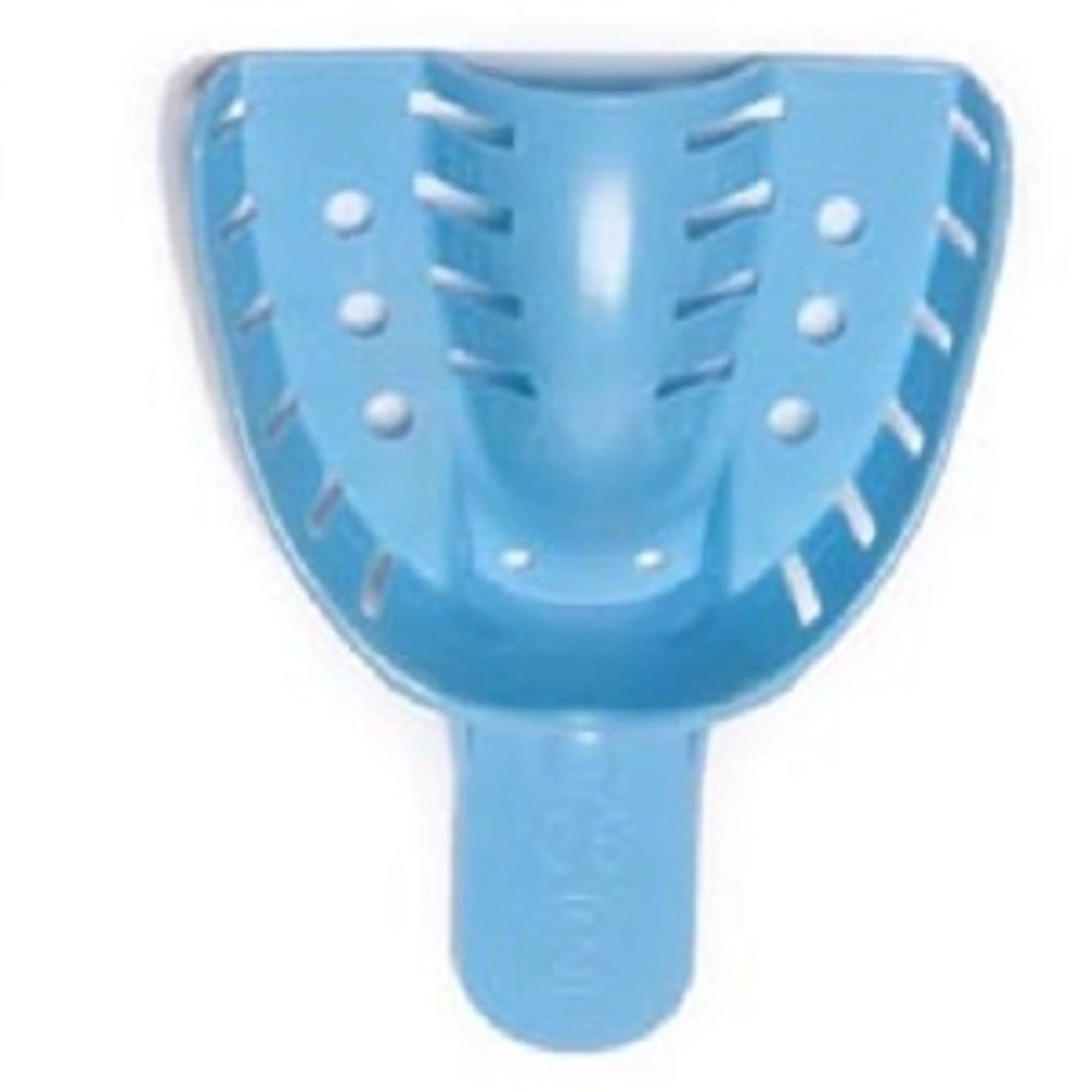 Quala #3 Medium Upper Full-Arch Perforated Disposable Impression Trays, Blue, 12/Bag (QIT3MDUP) - Quala - #3 Impression Trays 12Pk - Image 1