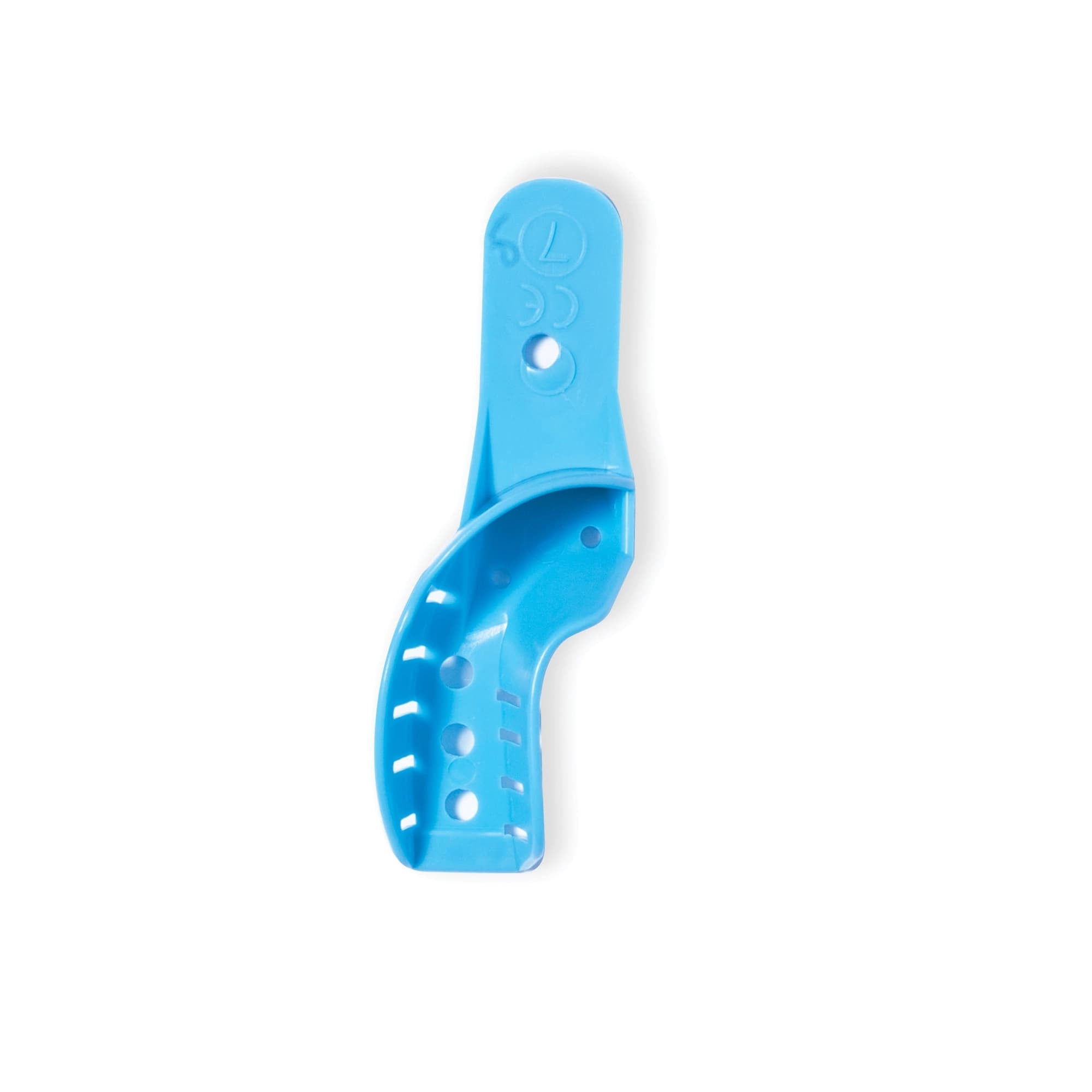 Quala #7 Disposable Plastic Impression Trays, Quadrant Upper Left/Lower Right, Perforated, Blue, 12/Bx, QIT7QDULLR - Quala - #7 Impression Trays 12Pk - Image 1