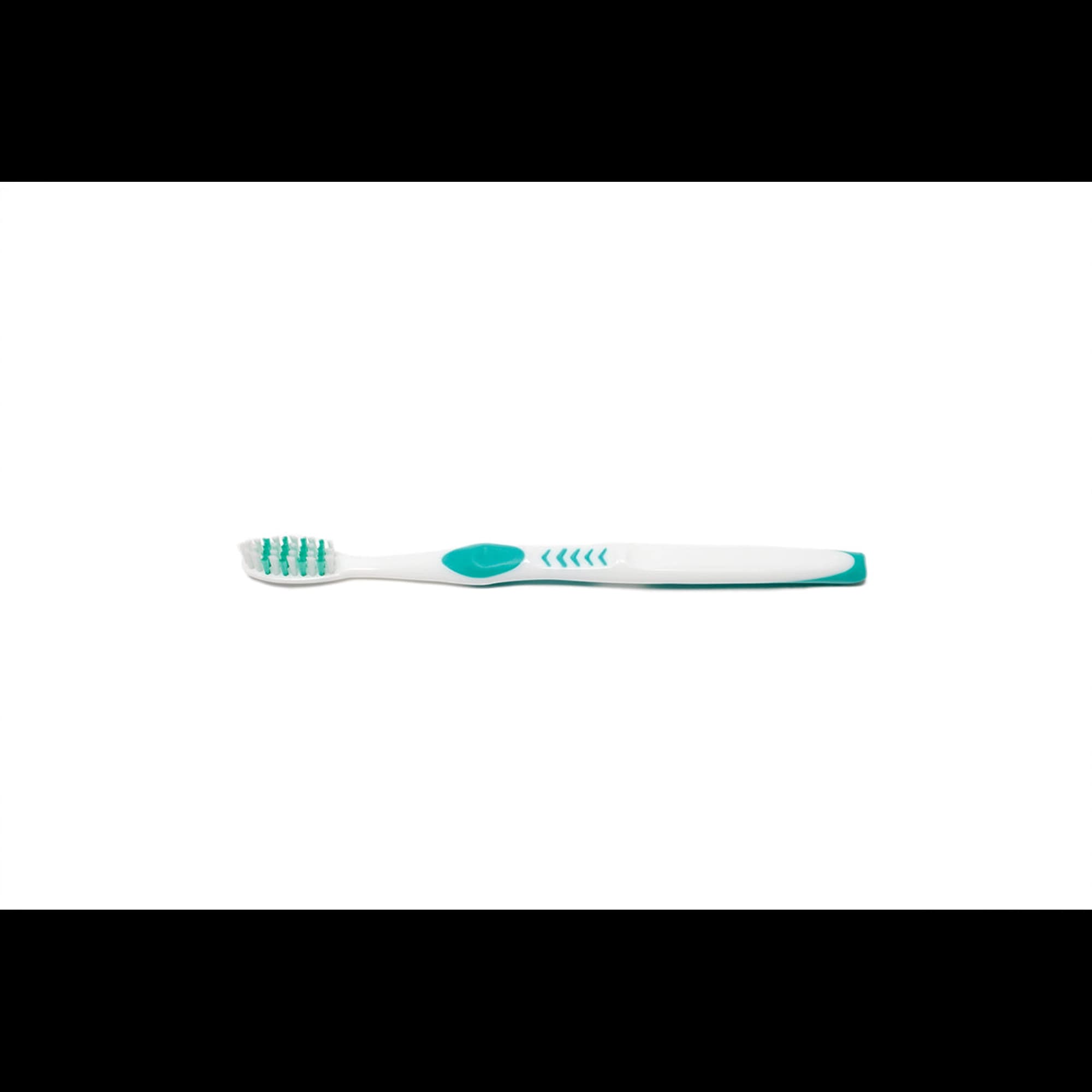 Quala Adult Opaque Toothbrush with Action Tip, Soft, 37 Tufts, Compact Oval Head, Assorted Colors, 72/Bx, Q16793 - Toothbrush Action Tip 72/Cs, Q16793 - Image 1