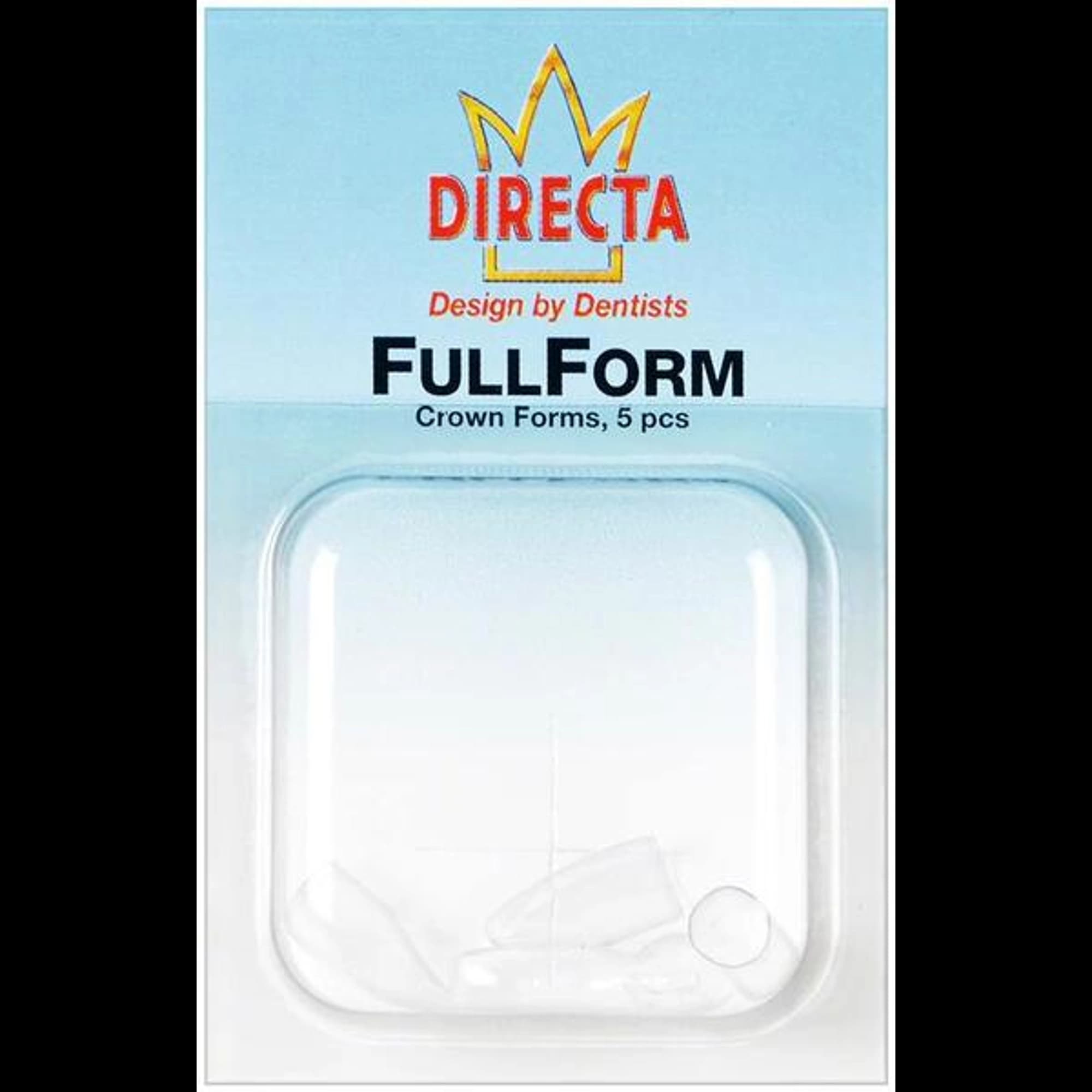 Directa FullForm D-2 Clear Poly Crown Form, Upper Left Cuspid, Medium/Small, Pack of 5 - Directa - Directa Fullform D-2, Pk Of 5 - Image 1