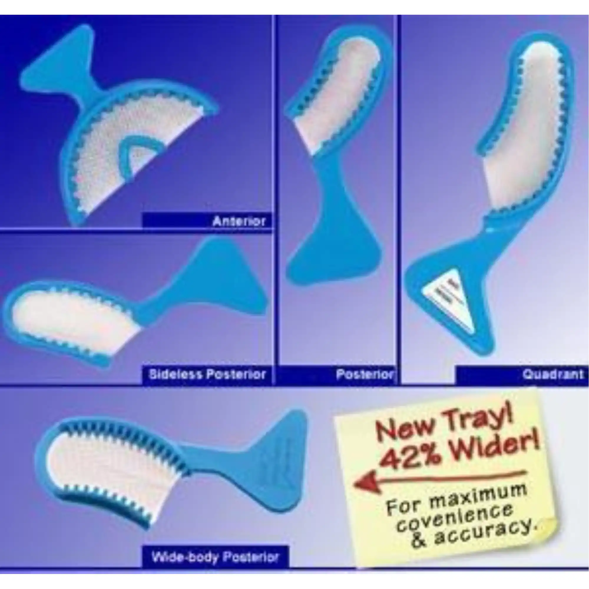 Sultan Three Way Tray Posterior Disposable Bite Registration Trays, Wide Body, 50/Box, #33002 - Three Way Tray Posterior 50/Bx - Image 1