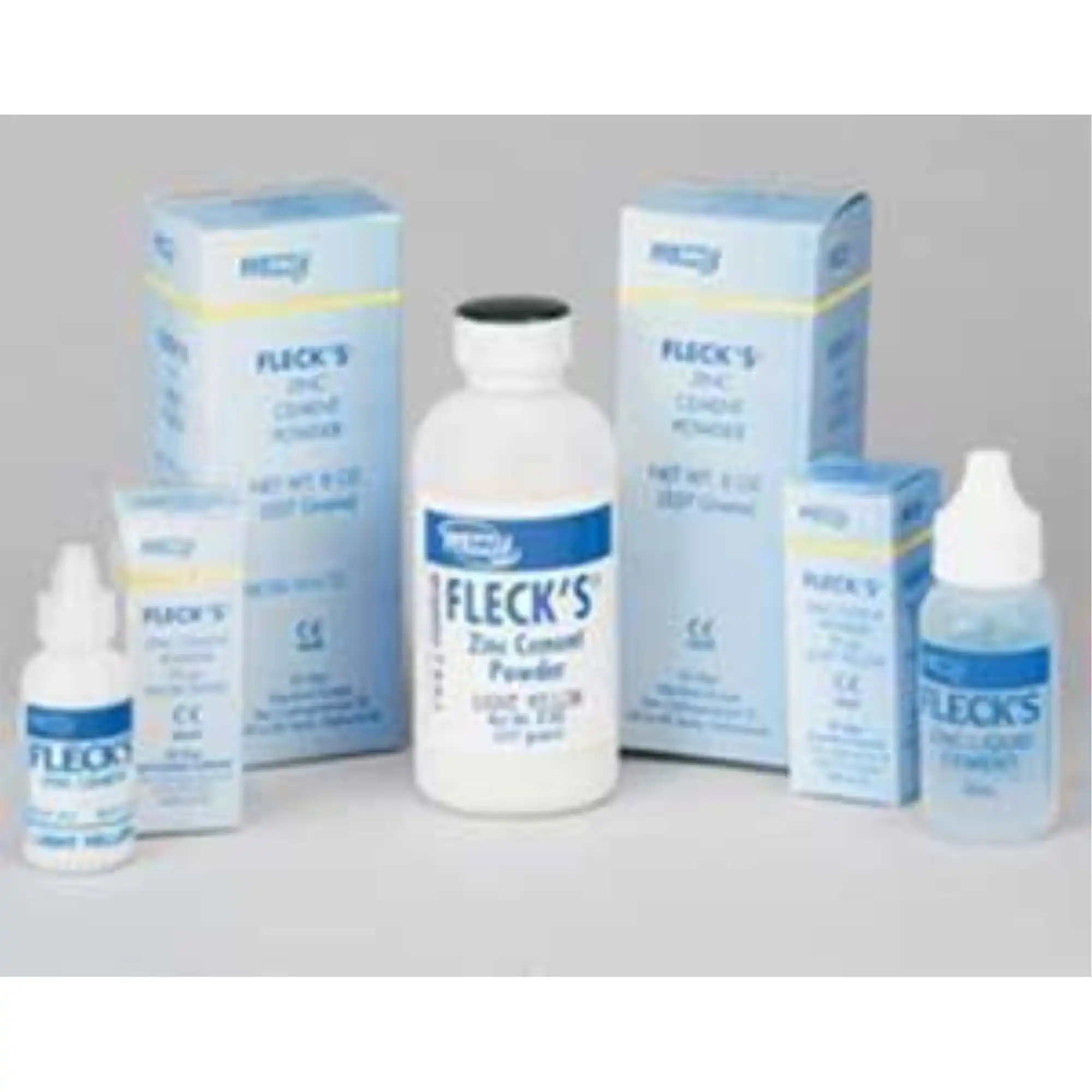 Fleck's Zinc Phosphate Cement Powder, Yellow, 8 oz Bottle, 6055800 - Flecks Cement Powder Yellow 8oz - Image 1