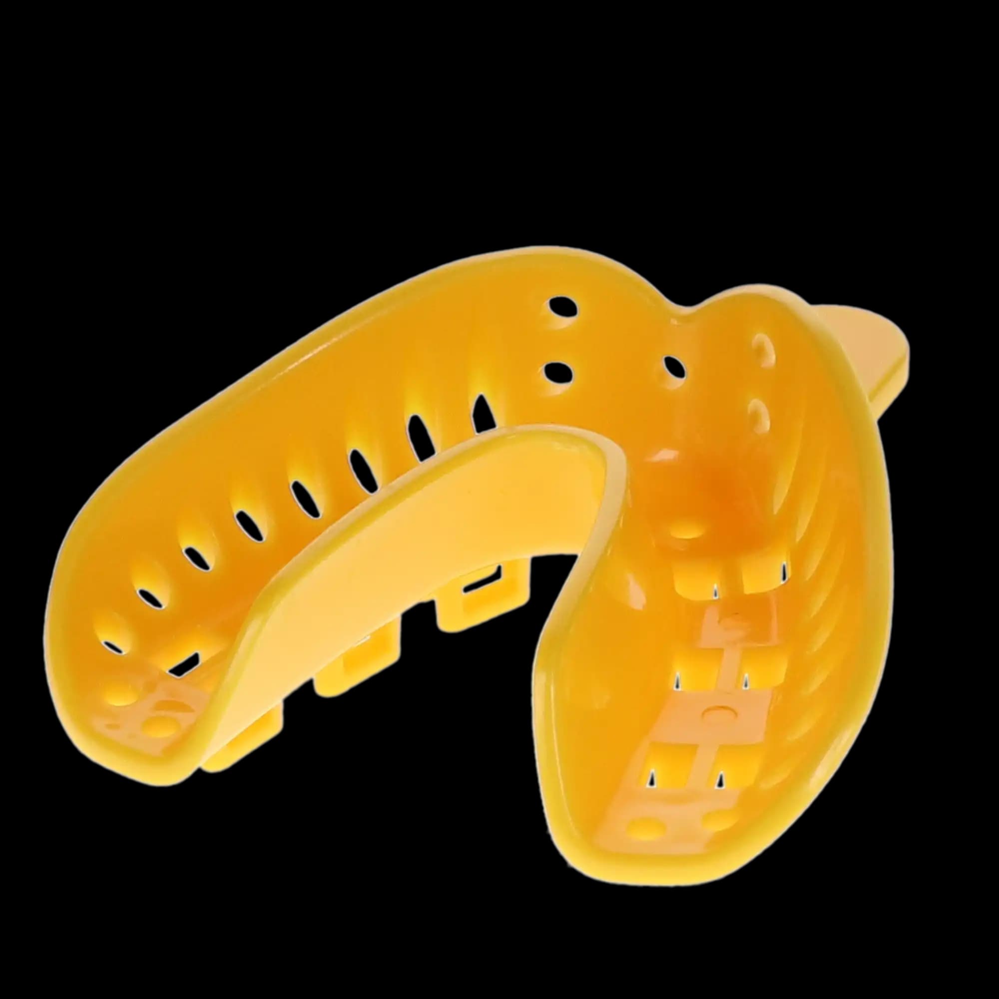 Excellent-Lock Disposable Ortho Impression Trays, Adult Lower, Large, Yellow, 50/Pk, ITT-1L-50 - Excellent Lock Impression Trays, Adult, Lower, Large, 50/Pk, ITT-1L-50 - Image 1