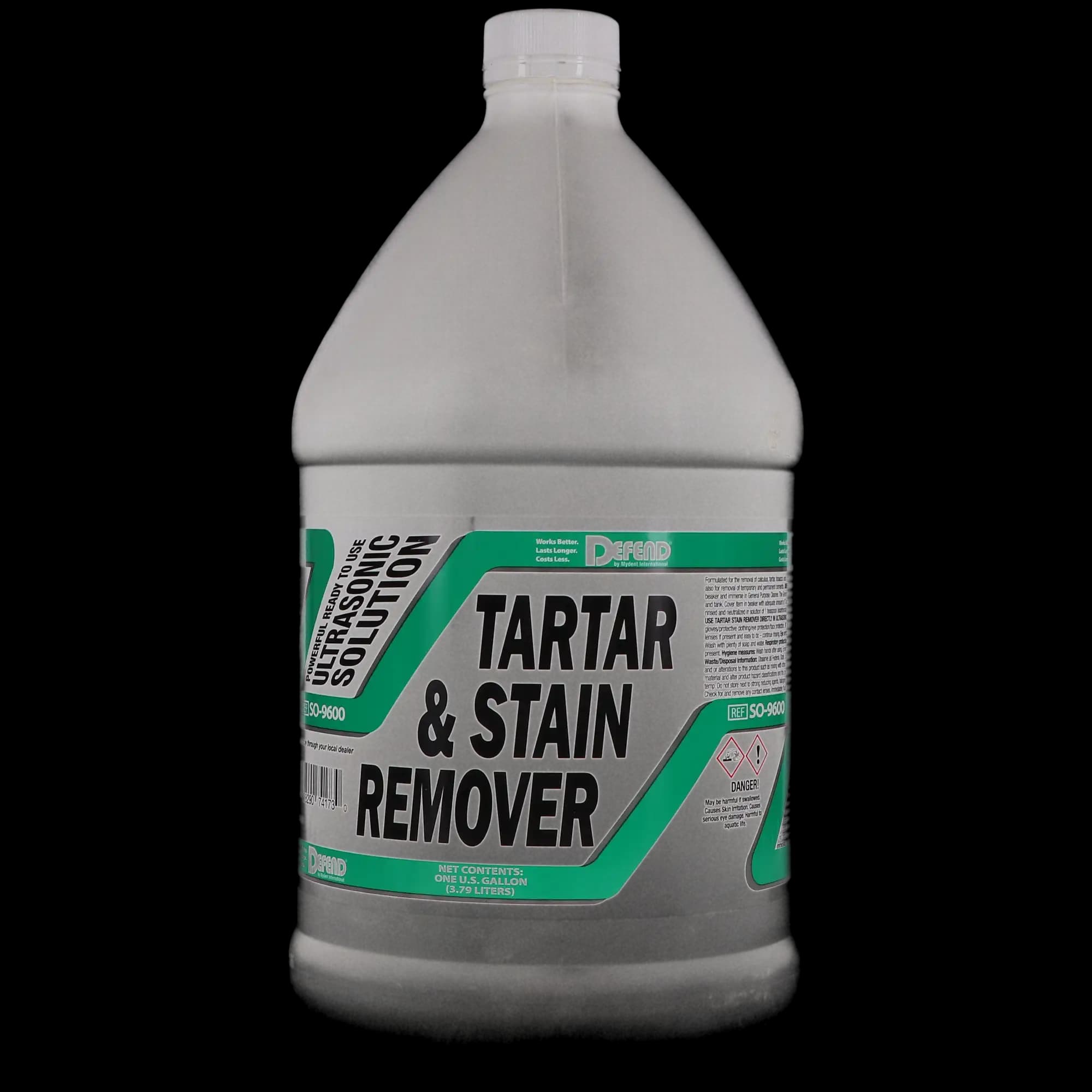 Defend Tartar and Stain Remover Ultrasonic Solution #4, Ready to Use, 1 Gallon Bottle, 1/Pk, SO9600 - Defend Tartar and Stain Remover Ultrasonic Solution, Ready to Use, 1 Gallon, 1/Pk - Image 1