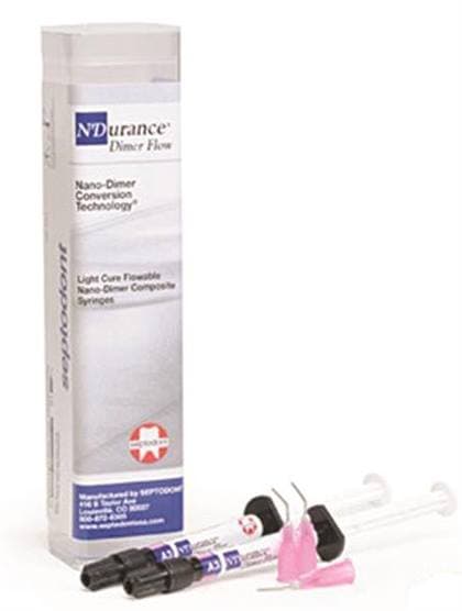 N'Durance Dimer Flow A1 Syringes, 2g (2 per pack) - Septodont - -N'Durance Dimer Flow A1 Syringes 2gm (2) - Image 1