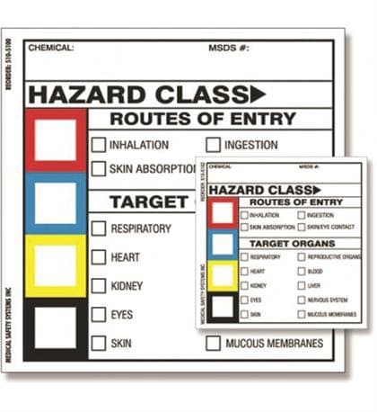 WorkSafe Label: Hazard RTK, 2.0" Square (25) - WorkSafe Label: Hazard RTK, 2.0" Square (25) - Image 1