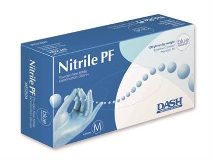 Dash Medical Pearlescent Nitrile Exam Gloves, Powder Free, Textured, Large, Blue, 100/Box - --Pearlescent LRG Nitrile PF Txt Blue Gloves (100) - Image 1