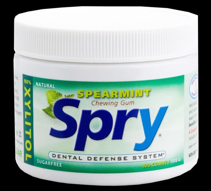 Spry Chewing Gum Spearmint, 100 Count Jar, GSP100 - Spry Chewing Gum Spearmint 100 Count Jar - Image 1