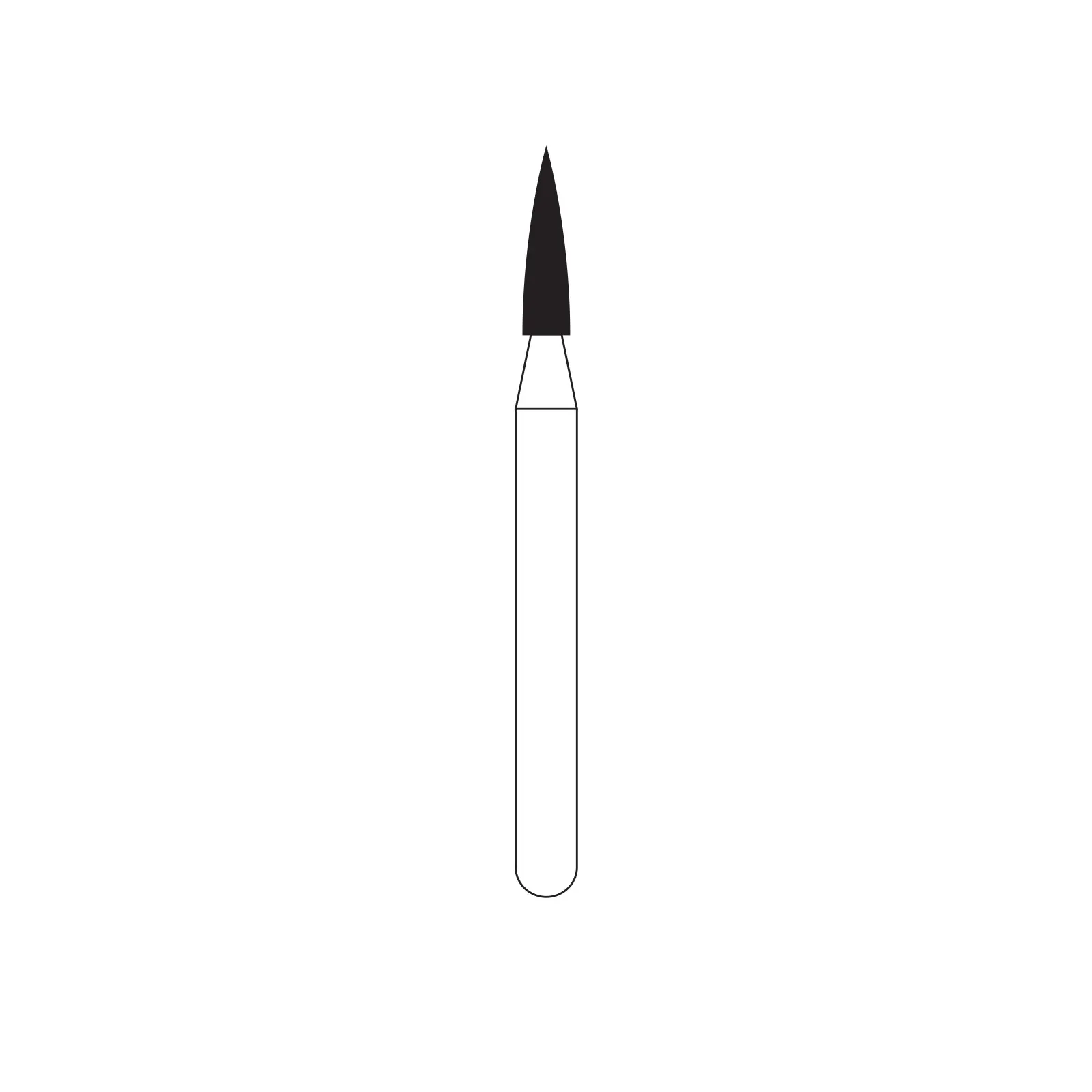 Kerr NTI Flame FG Diamond Bur, Medium Grit, 5/Pkg, 860-010 - Flame FG, NTI Diamonds, , 860-010, 5/Pkg, Medium - Image 1