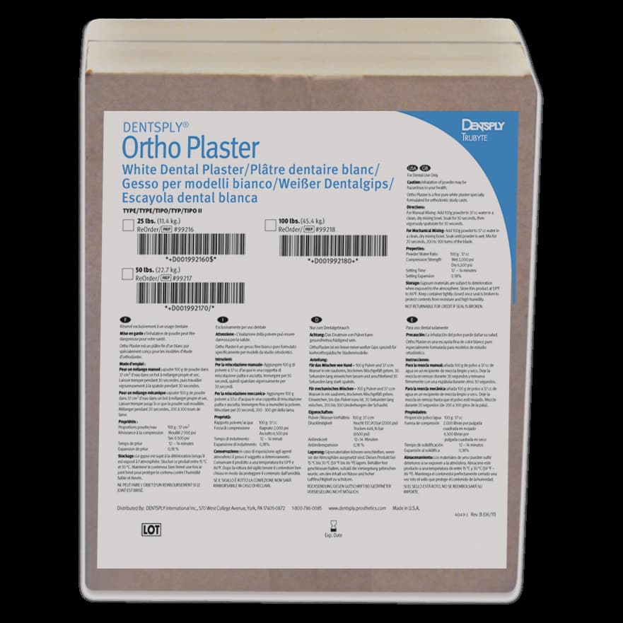 Dentsply Sirona Orthodontic Lab Plaster, 25 lb., 99216A - , 25 lb., 99216A - Image 1