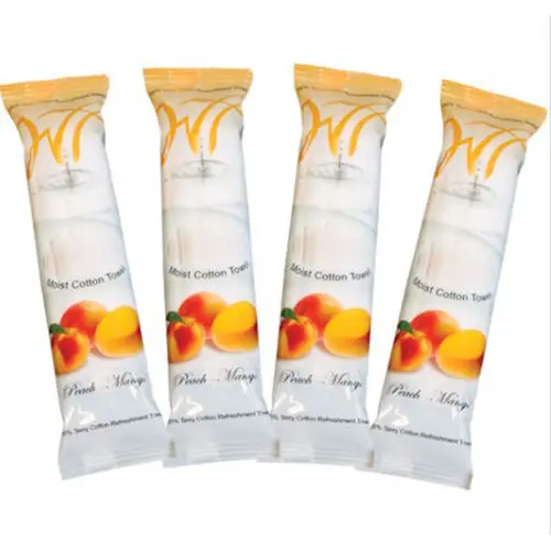 Aromatherapy Towels, 9" x 9", Peach Scented, Individually Wrapped, 50/Pkg, R09-PM-50 - Aromatherapy Towels, 9"x 9", 50/Pkg., R09-PM-50 - Image 1