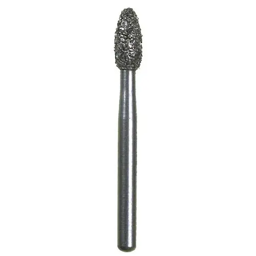 Spring FG #285.5/368 Super Coarse Football Diamond Bur, Single-Use, Friction Grip, 2.3 mm Diameter, 5 mm Length, 25/Pkg - Football FG Diamond Burs - Image 1