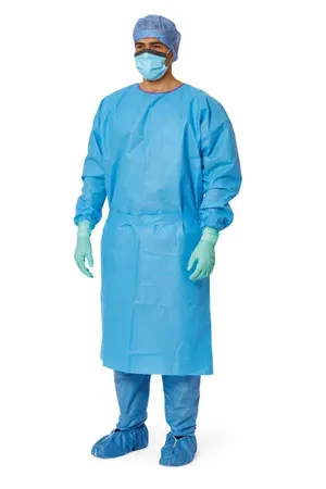 Darby Dental Disposable Isolation Gown, M/L, Blue, 50/Case, 5255832 - M/L, 50/Case, Blue, 5255832 - Image 1