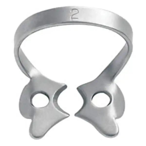 Darby Dental Rubber Dam Clamp, Bicuspid, Winged, Size 2, 5256100 - Bicuspid, Winged, 2, 5256100 - Image 1