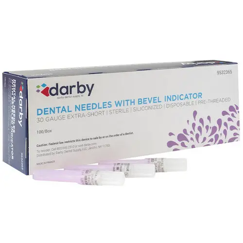 Plastic Hub Dental Needle, 30 Gauge Extra-Short, Purple, 100/Box, 03N1300 - Plastic Hub, 30 Ga Extra-Short, 100/Box, Purple, 03N1300 - Image 1