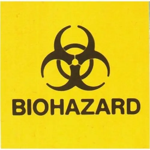 Biohazard Labels, 2" x 2", 25/Pkg, RD2502 - Biohazard, 2" x 2", 25/Pkg, RD2502 - Image 1