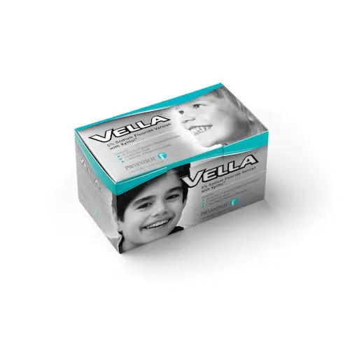 Vella™ 5% Sodium Fluoride Varnish with Xylitol® - Spearmint, 0.5 mL Unit Dose, 35/Pkg, 770013 - Vella™ 5% Sodium Fluoride Varnish with Xylitol® - Spearmint, 35/Pkg - Image 1