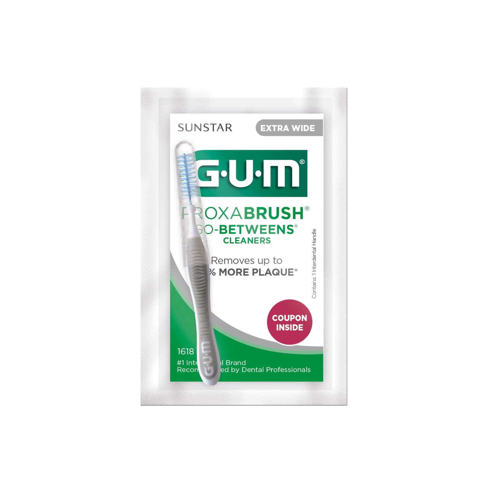 GUM Go-Betweens Proxabrush Cleaners, Extra Wide, Tapered, Gray, 36/Box, 1618PQ - GUM Go-Betweens Proxabrush Cleaners, Extra Wide, 36/Box, 1618PQ - Image 1