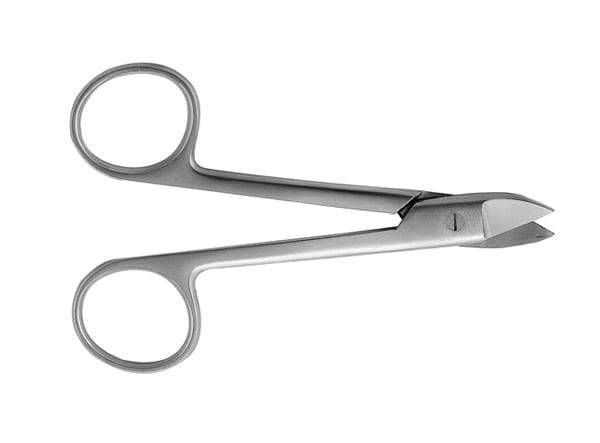 Crown Scissor 4.5" Curved Serrated, Stainless Steel - Crown Scissor 4.5'' Curved Serrated - Image 1