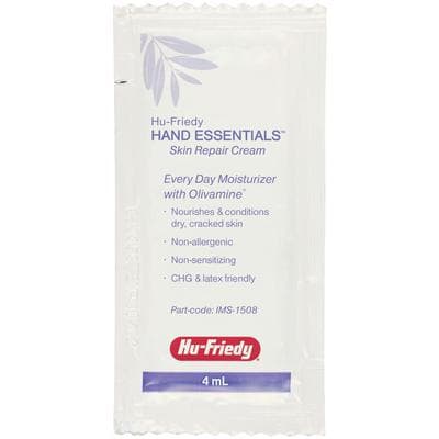 Hu-Friedy Hand Essentials Moisture Balance Skin Repair Cream, 4 mL Packets, 144/Case - Hand Essentials Skin Repair Cream Packets 4mL 144/Case - Image 1