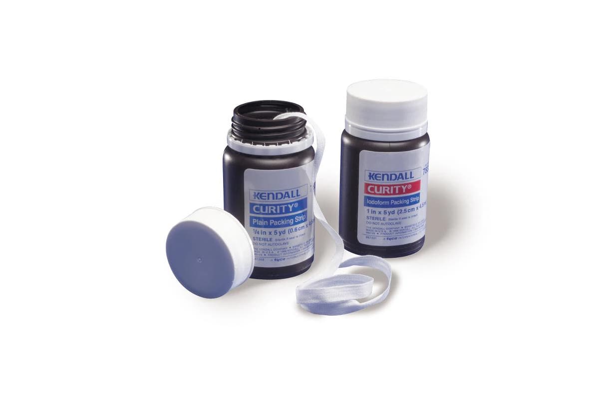 Kendall Healthcare Iodoform Packing Strips, 1" x 5 yds, 12/Case - Iodoform Packing Strips 1" x 5 yds 12/Cs - Image 1