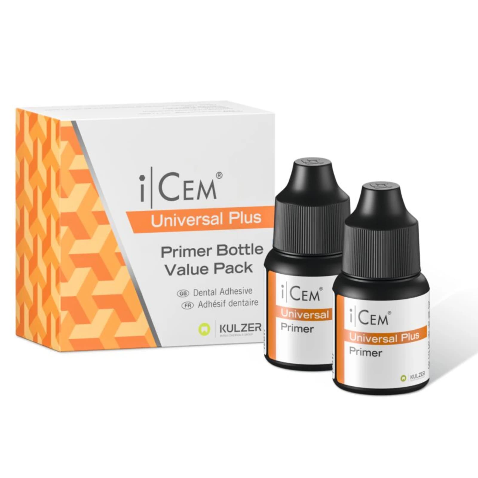 Kulzer iCEM Universal Plus Primer Bottle Value Pack, 2 x 5mL - iCEM Universal Plus Primer Bottle Value Pk 2 x 5mL - Image 1