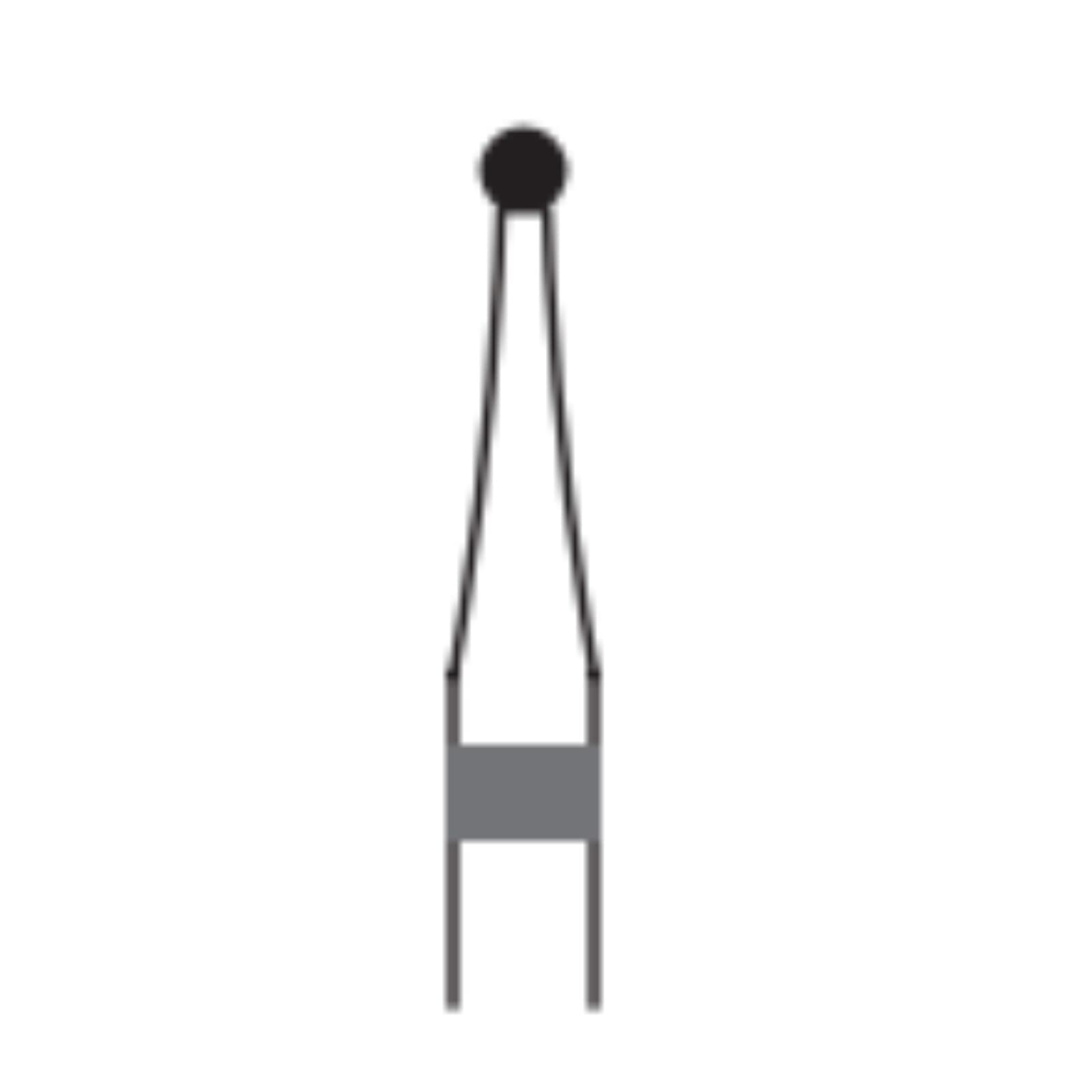 Midwest Once Single Use Diamond Bur – FG, Coarse, Round, #801/010, 1.0 mm Diameter, 1.0 mm Length, 25/Pkg, 1801010C - Midwest® Once™ Single Use Diamond Bur – FG, Coarse, Round, # 801, 25/Pkg - 1.0 mm Diameter, 1.0 mm Length - Image 1