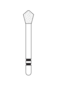 Two Striper® Skooter™ Diamond Burs FG, Acorn, 2 (F2), Very Fine, Pkg/5, #905, 3.0 mm, 2015193 - Two Striper® Skooter™ Diamond Burs FG, Acorn, 2 (F2), Very Fine, Pkg/5 - Image 1
