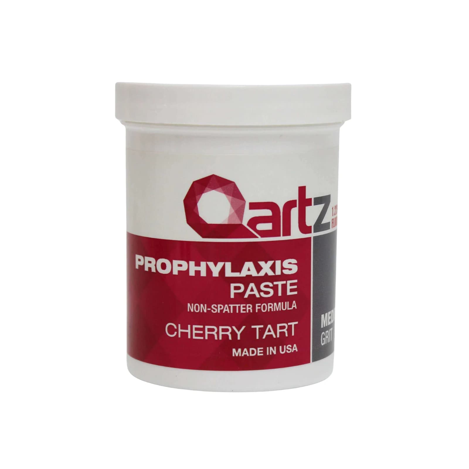 QARTZ Prophy Paste, Medium Grit, Cherry Tart Flavor, Dye-Free, 12 oz Jar - QARTZ Prophy Paste Medium 12oz/Jar Cherry Tart Dye-Free - Image 1