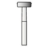 SS White Revelation Diamond Bur Wheel FG, Coarse, #820-042C, Pack of 5 - #820-042 Coarse Revelation Diamond Bur Wheel FG Pack of 5 - Image 1