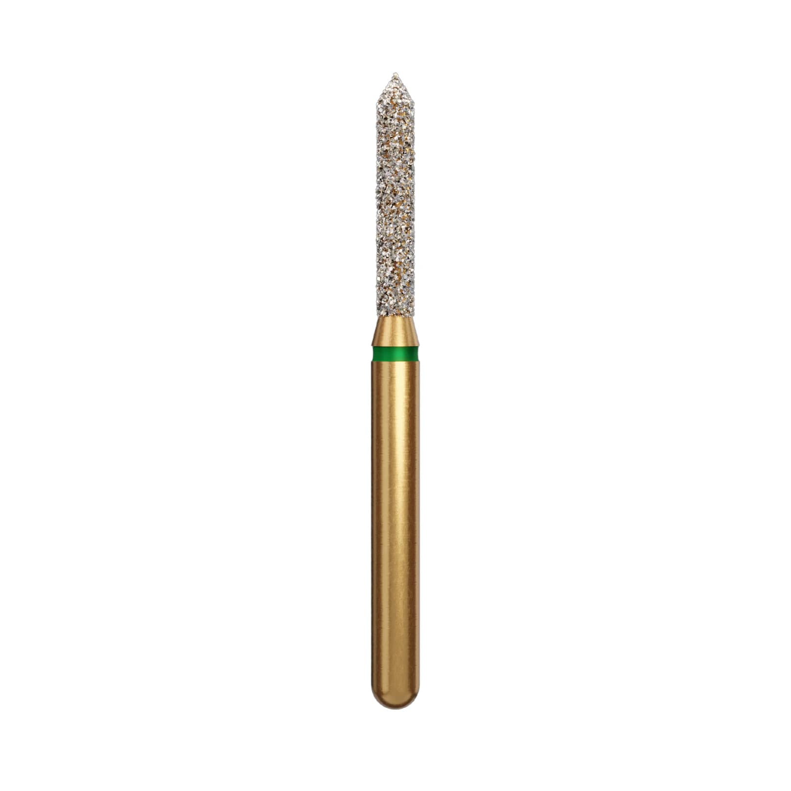 Alpen Multi-Use Diamond FG #885.014 Beveled Cylinder, Super Coarse (Green/Black), 1.4mm Diameter, 8.0mm Length, 5/Pkg - Alpen® Multi-Use Diamonds FG # 885 Beveled Cylinder 1.4mm Green Coarse Pkg/5 - Image 1