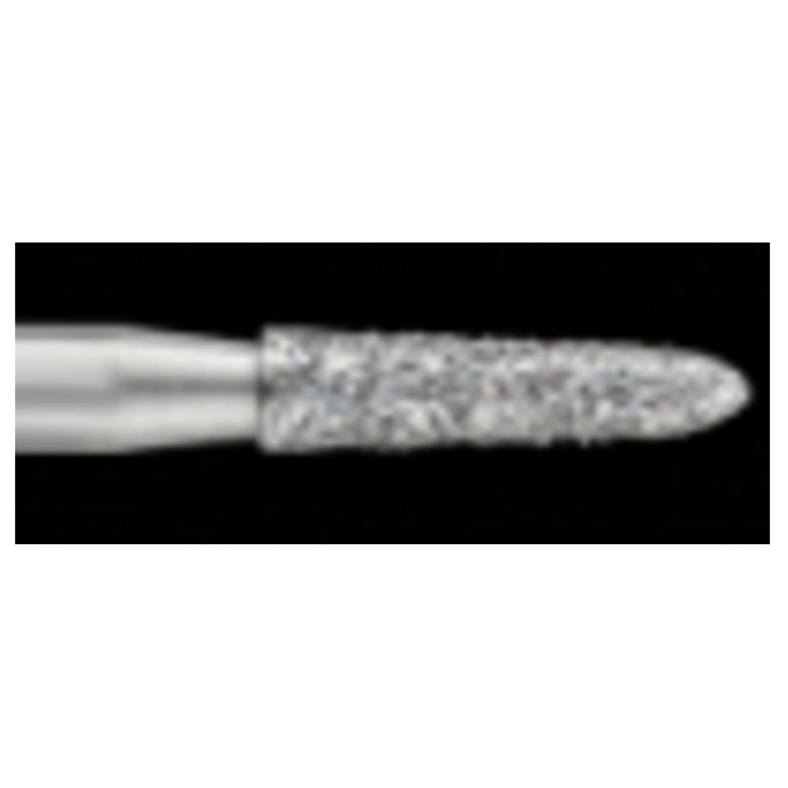 SS White Piranha Diamond Bur 877K-016M, Friction Grip, Medium Grit, Curettage, Single-Use, 25/Pk - Piranha Diamond 877K-016M 25/Pk - Image 1