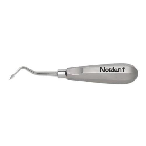 Nordent Elevator SE Bernard Right #201, Single-Ended Surgical Elevator, Stainless Steel, #EB62 - Elevator SE Bernard Right #201 Handle - Image 1