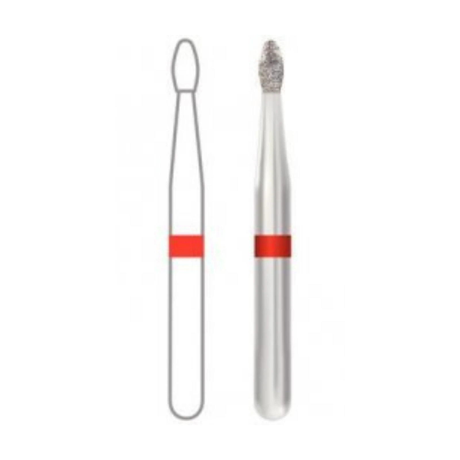 Midwest Multi-Use Diamond Bur FG #30009-020M, Medium Grit, Football Shape, 2.0 mm Diameter, 4.5 mm Length, Friction Grip, 5/Pkg - Midwest® Diamonds FG – Medium, Football, 5/Pkg - # 30009, 2.0 mm Diameter, 4.5 mm Length - Image 1