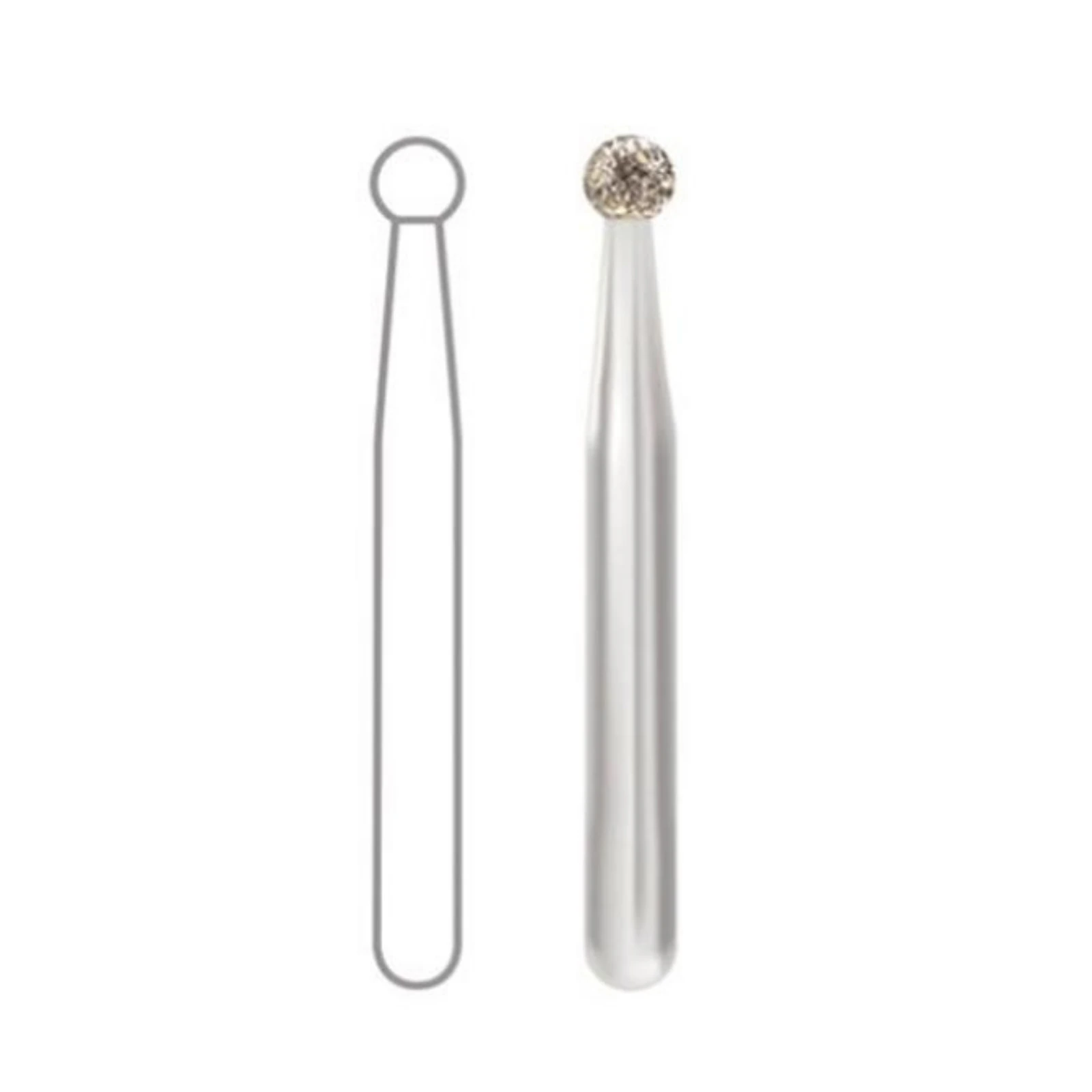 Midwest Once Sterile Operative Carbide Bur, Round #1/2, Right-Angle Latch, 2.35 mm, 25/Pkg, 314102 - Midwest Once Operative Burs LA 1/2 25/Pk - Image 1