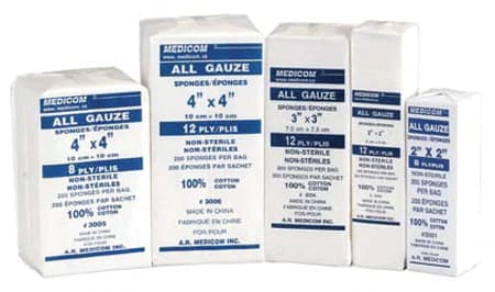 All Gauze Sponges 4x4, Non-Sterile, 8-Ply, 4000/Case - All Gauze Sponges 4x4 N/S 8-Ply 4000/Cs - Image 1