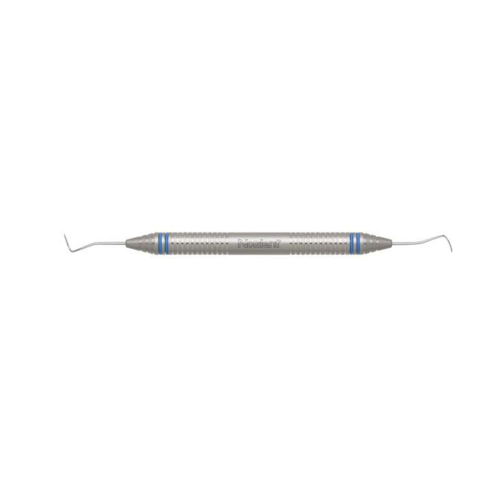 Nordent Explorer DE #2 Pig Tail Double-Ended Dental Explorer, DuraLite ColorRings Handle, Stainless Steel, CEEX2 - Explorer DE #2 Pig Tail DuraLite ColorRings Handle - Image 1