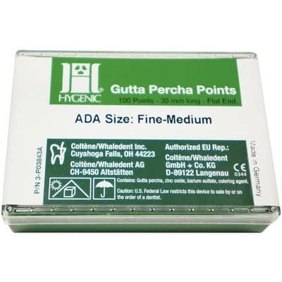 Coltene Gutta Percha Points CC, Medium, 20 Points per Vial, 5 Vials per Box - Gutta Percha Points CC 20/Pk Medium 5Vls/Bx - Image 1