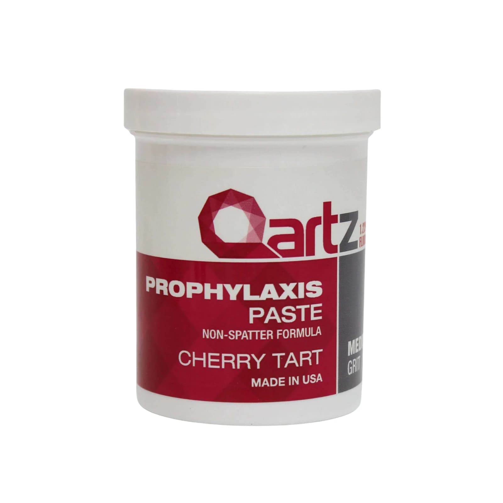 QARTZ Prophy Paste Medium, Cherry Tart Flavor, with Fluoride, Non-Splatter, 12oz Jar, 58-00029 - QARTZ Prophy Paste Medium 12oz/Jar Cherry Tart - Image 1